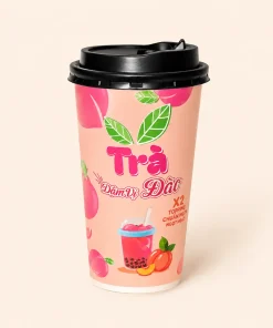 Trà đào tự pha dạng ly, thơm ngon đậm vị